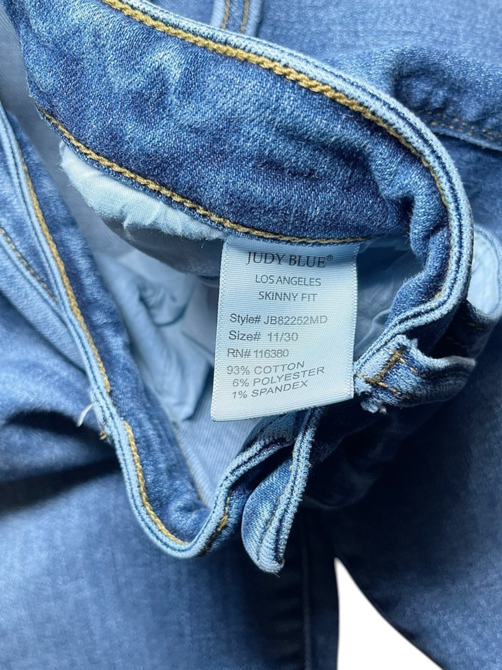 Judy Blue Women’s Mid Rise Stretchy Medium Wash Blue Skinny Jeans Size 11/30 - Picture 13 of 15